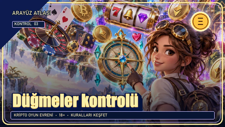 Düğmeler için kripto temalı kontrol görseli