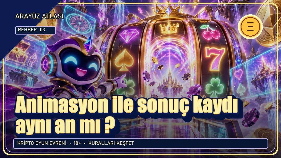 Animasyon ile sonuç kaydı aynı an mı? için kripto temalı oyun kapağı