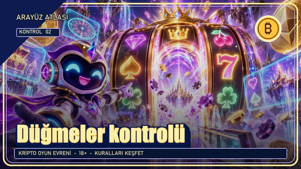 Düğmeler için kripto temalı kontrol görseli