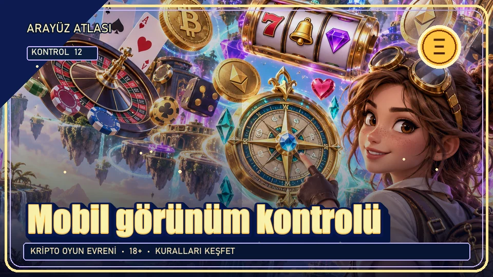 Mobil görünüm için kripto temalı kontrol görseli