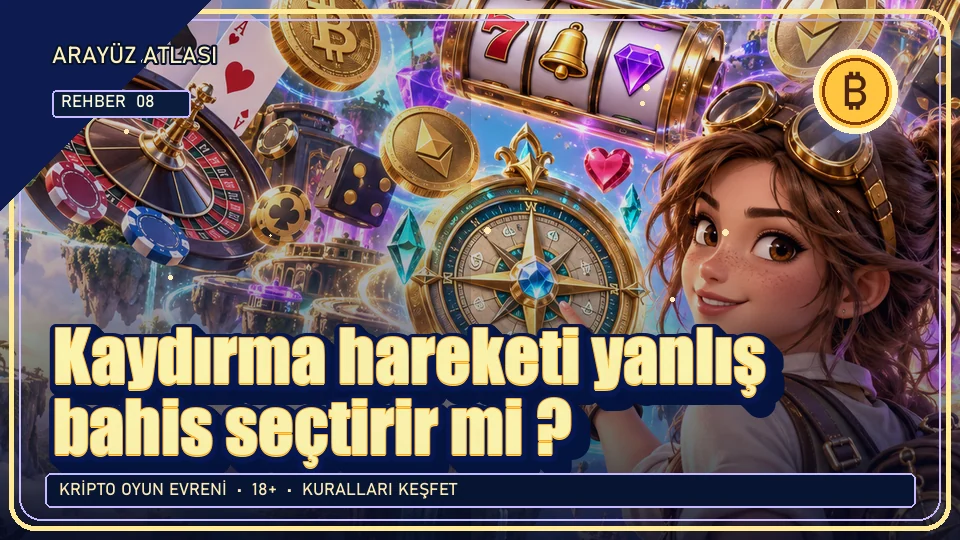 Kaydırma hareketi yanlış bahis seçtirir mi? için kripto temalı oyun kapağı