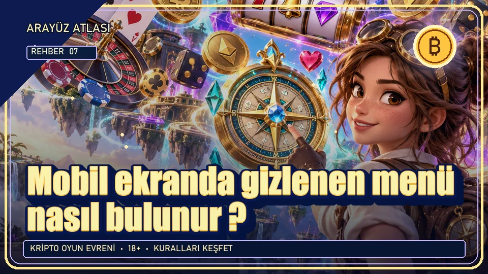 Mobil ekranda gizlenen menü nasıl bulunur? için kripto temalı oyun kapağı