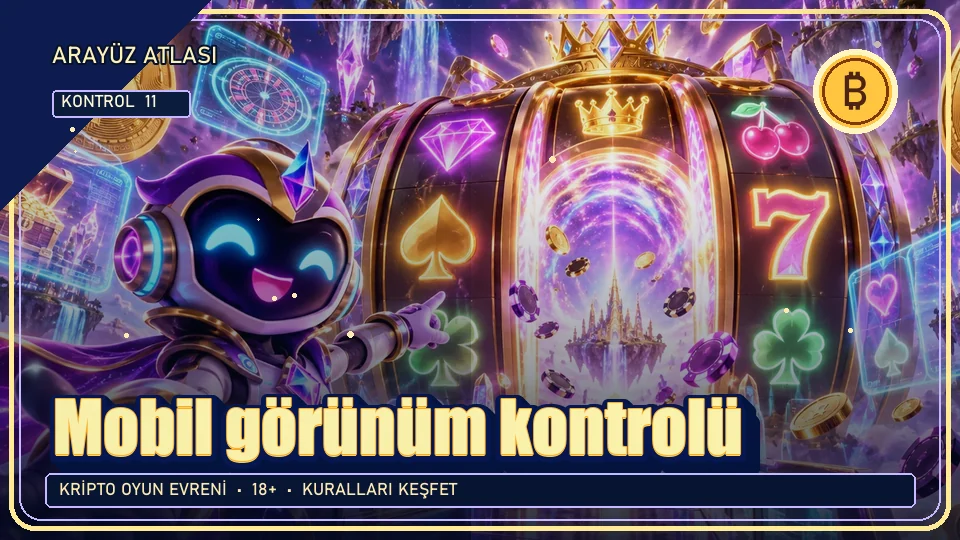 Mobil görünüm için kripto temalı kontrol görseli